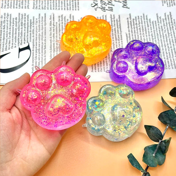 Cute Cartoon Cat Paw Squishy Toy Soft Mochi Squeeze Toy Slow Rebound Stress Relief Toys