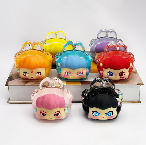 Creative Kawaii Colorful Rabbit Flashing Acrylic Doll Toy Trendy