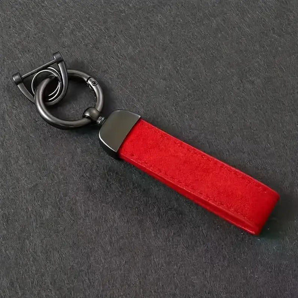 Premium Quality Carbon Fiber PU Leather Car Metal Keychain, Honda, Toyota, Kia, Suzuki