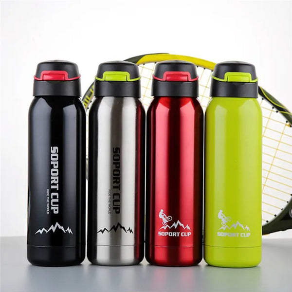 500ml Outdoor Sports Water Cup 304 Stainless Steel Portable Straw Thermos Cup Bicycle Water Bottle