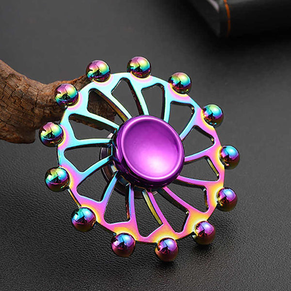Round Rainbow Metal Fidget Spinner