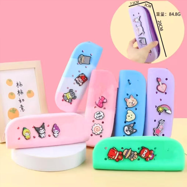 Soft Silicone Pencil Pouch School Pencil case Stationery