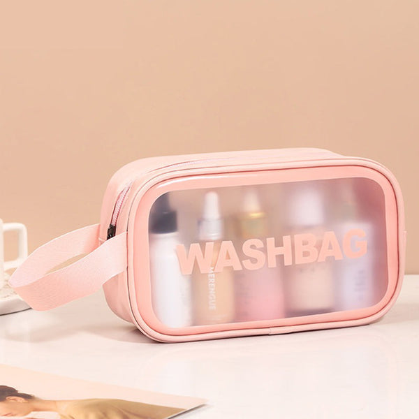 Travel Waterproof Cosmetic Bag - Zippered Makeup Bags for Women - Beauty Case Make-Up Organizer Storage Bath Toiletry Bag