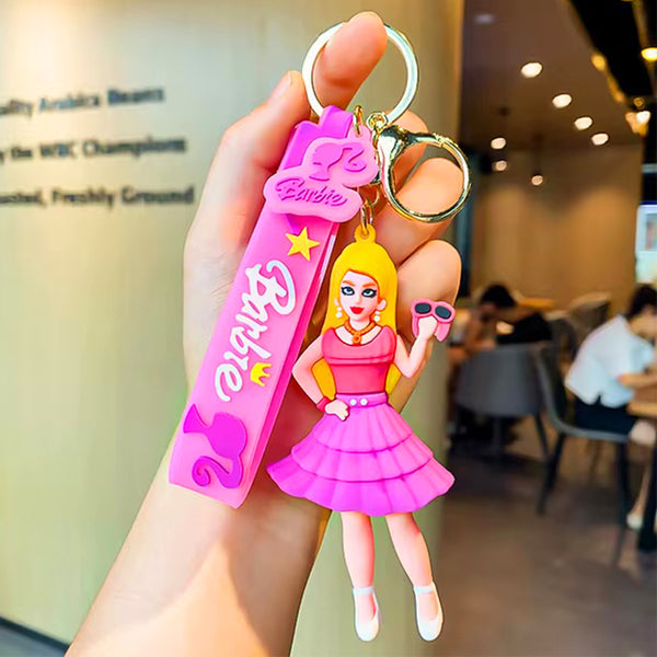 Mini Barbie  Rubber Characters Keychain Doll