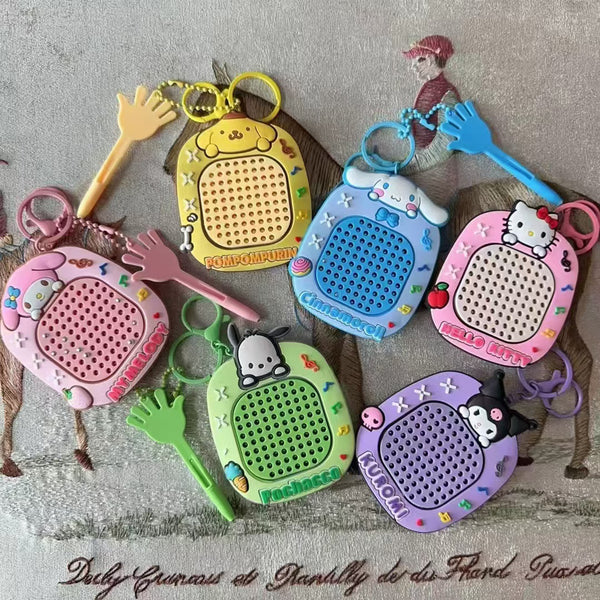 Doodle anywhere, anytime! Ang cartoon magnetic steel ball graffiti drawing board keychain na cute, fun, at stress-relief toy in one.