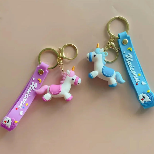 3d Unicom  Rabber Keychain